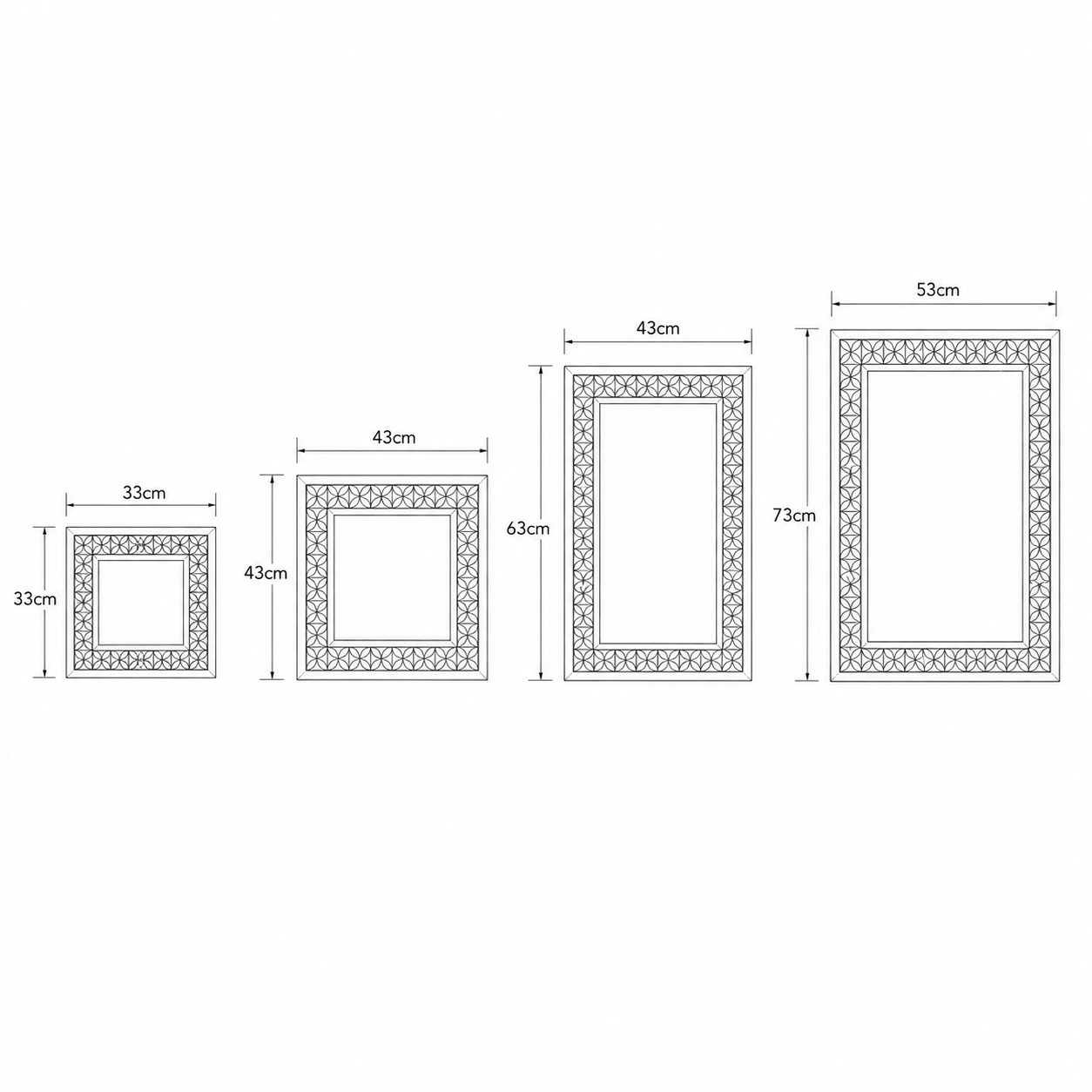 Marrakech Mosaic Mirror — handmade Turkish mosaic wall mirror