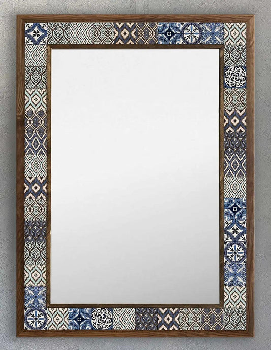 Handmade Mosaic Bathroom Mirror Housewarming Gift Wooden Framed