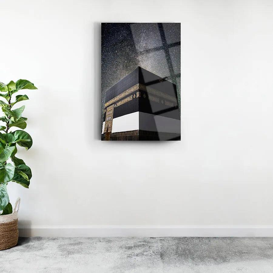 Kaaba Tempered Glass Canvas Islamic Art Wall Islamic Paintings