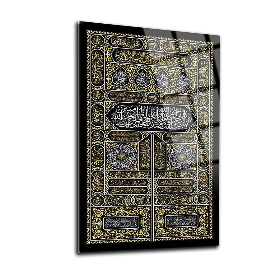 Kaaba Painting On Glass Wall Canvas Muslim Decoration Art