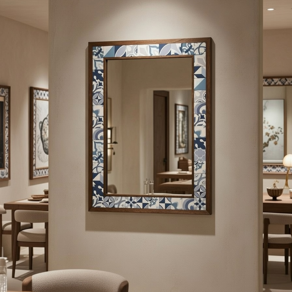 Santorini Mosaic Mirror