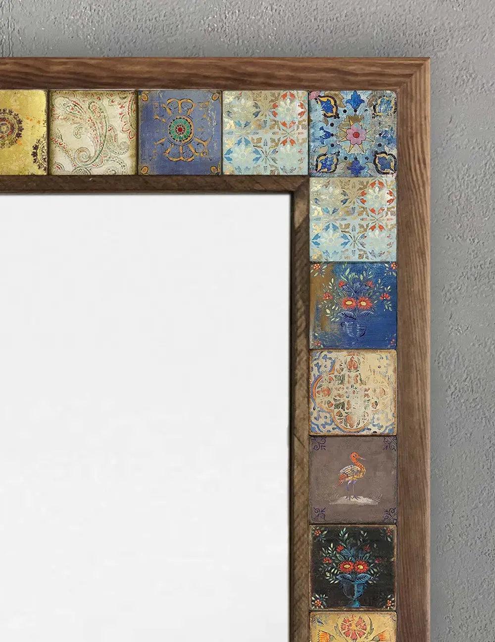 Alexandria Mosaic Mirror — handmade Turkish mosaic wall mirror