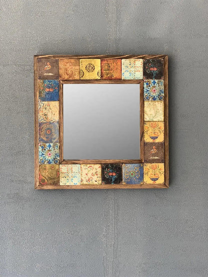 Alexandria Mosaic Mirror — handmade Turkish mosaic wall mirror