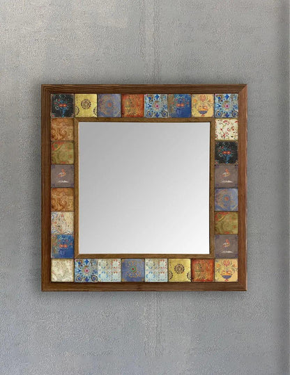 Alexandria Mosaic Mirror — handmade Turkish mosaic wall mirror