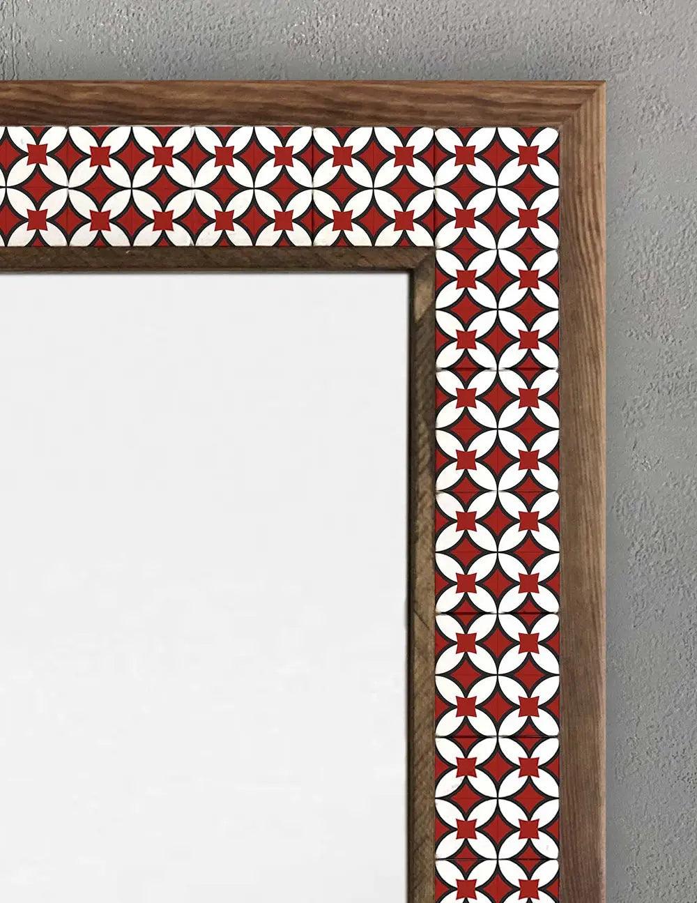 Alhambra Mosaic Mirror — handmade Turkish mosaic wall mirror