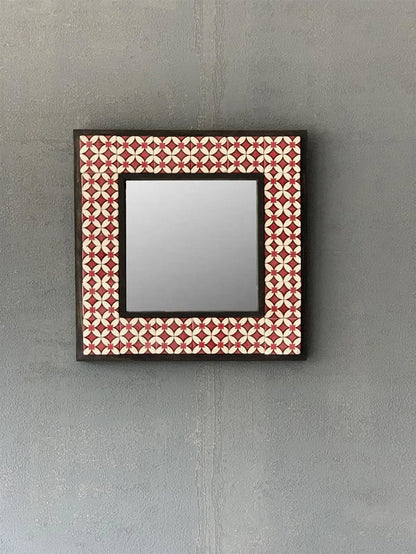 Alhambra Mosaic Mirror — handmade Turkish mosaic wall mirror