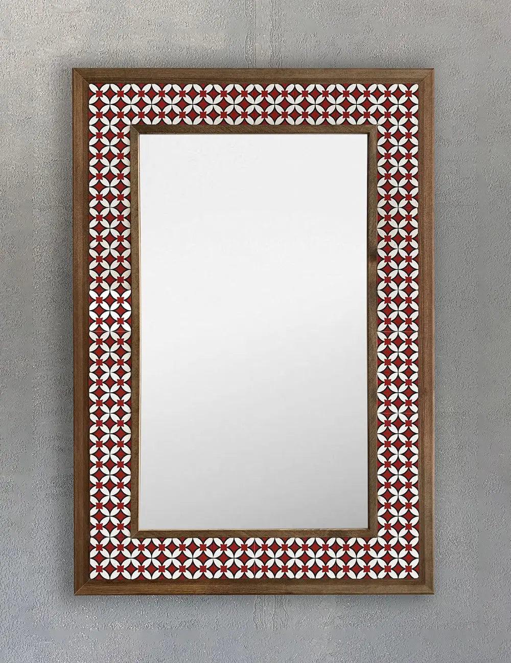Alhambra Mosaic Mirror — handmade Turkish mosaic wall mirror