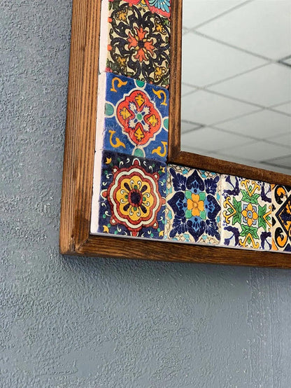 Arizona Mosaic Mirror — handmade Turkish mosaic wall mirror