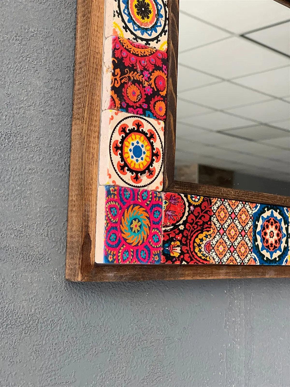 Austin Mosaic Mirror — handmade Turkish mosaic wall mirror
