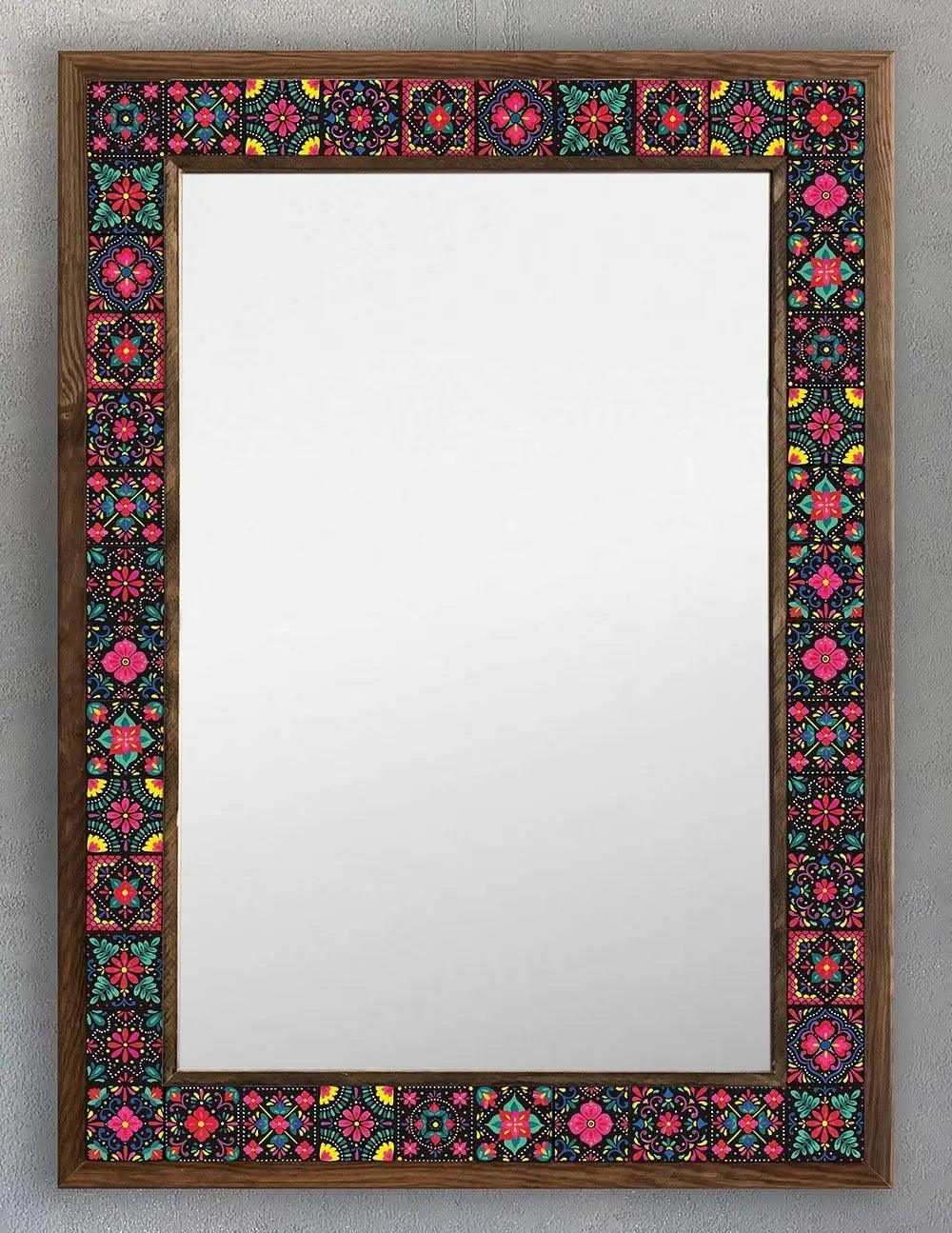 Barcelona Mosaic Mirror — handmade Turkish mosaic wall mirror