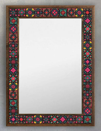 Barcelona Mosaic Mirror — handmade Turkish mosaic wall mirror