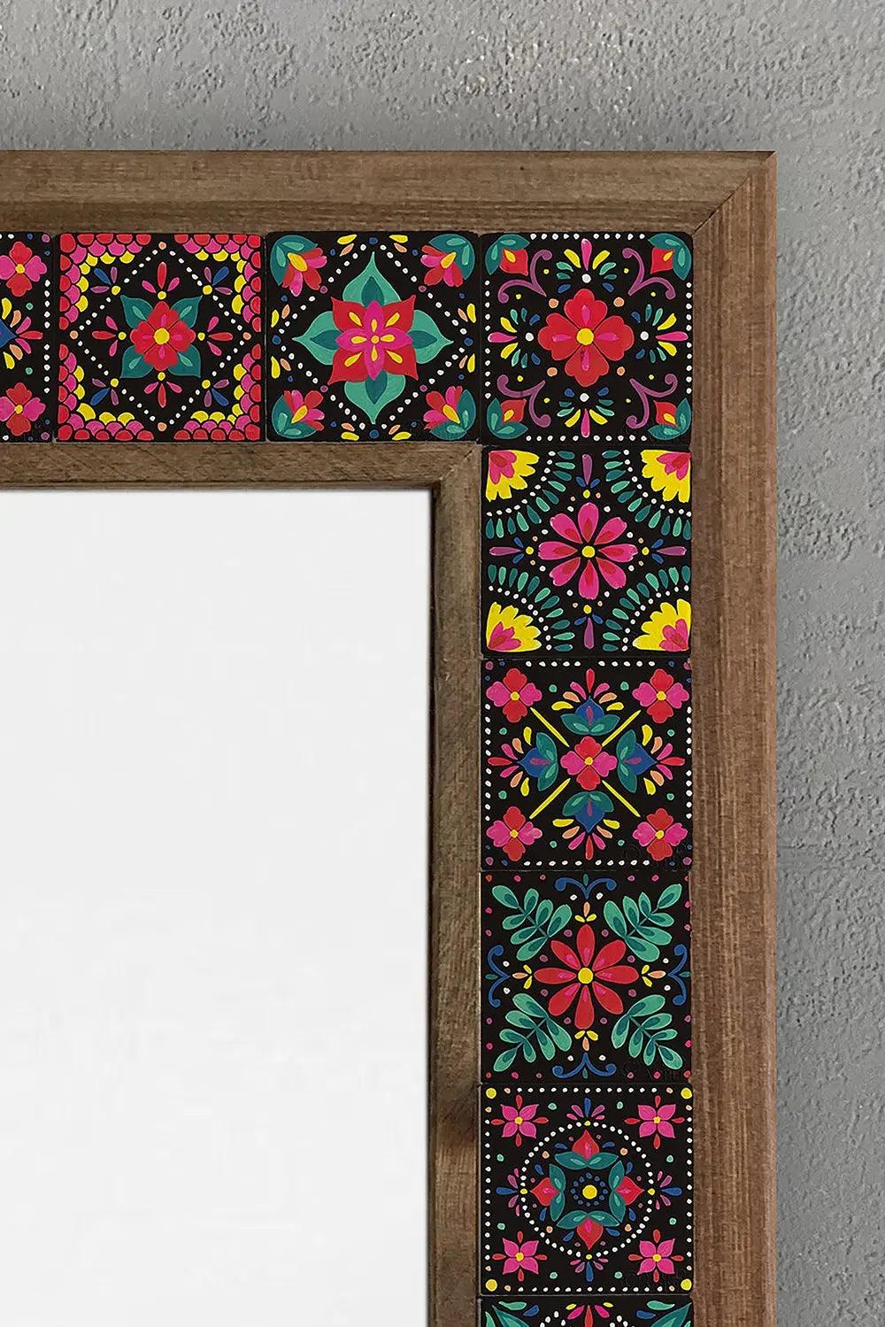 Barcelona Mosaic Mirror — handmade Turkish mosaic wall mirror