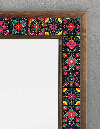 Barcelona Mosaic Mirror — handmade Turkish mosaic wall mirror