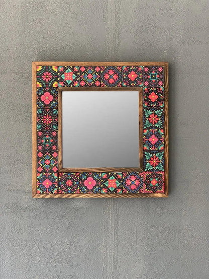 Barcelona Mosaic Mirror — handmade Turkish mosaic wall mirror