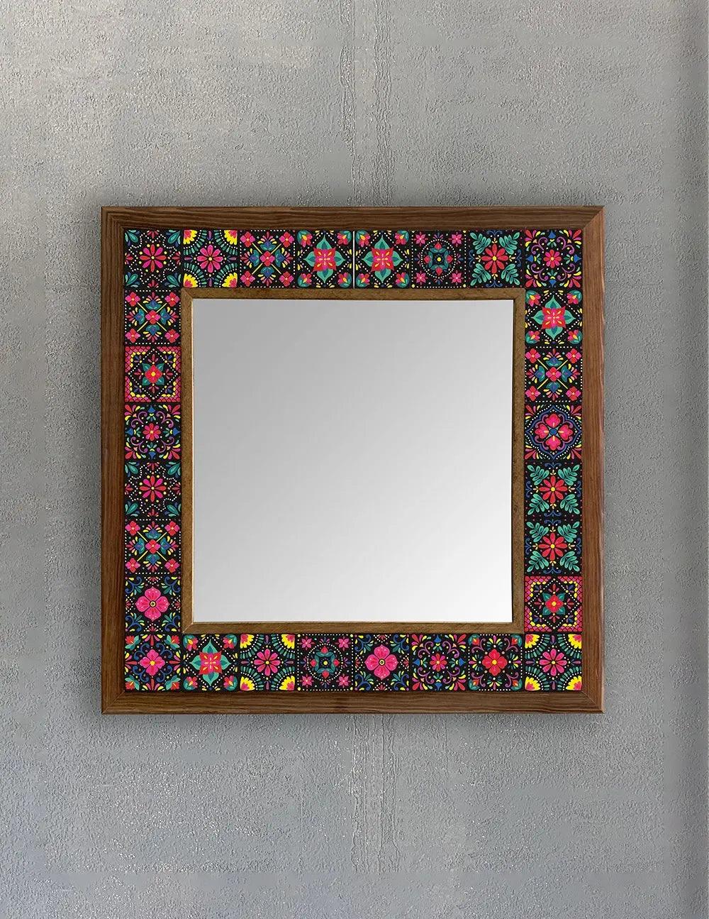 Barcelona Mosaic Mirror — handmade Turkish mosaic wall mirror