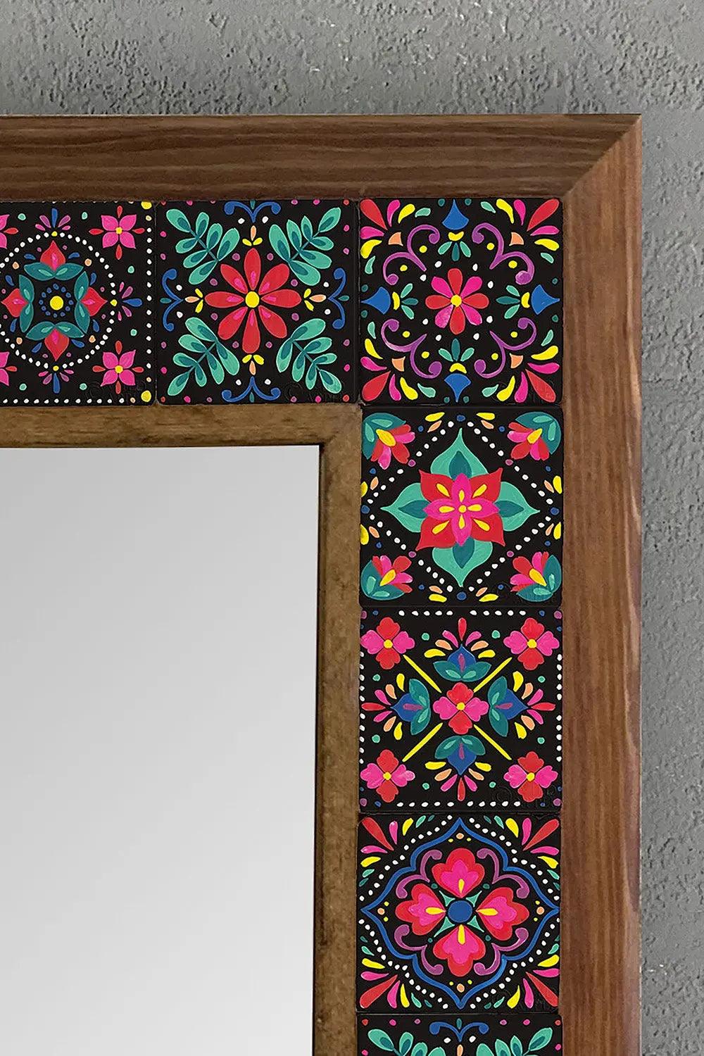 Barcelona Mosaic Mirror — handmade Turkish mosaic wall mirror