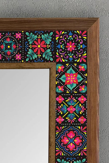 Barcelona Mosaic Mirror — handmade Turkish mosaic wall mirror