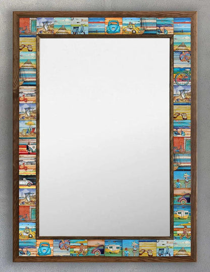 California Mosaic Mirror — handmade Turkish mosaic wall mirror