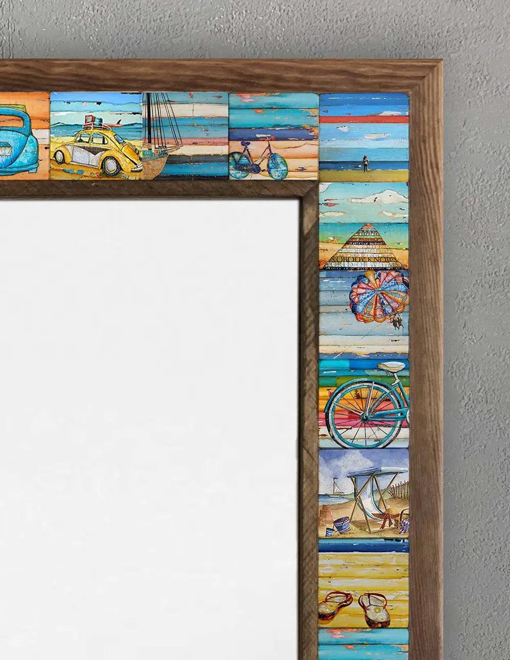 California Mosaic Mirror — handmade Turkish mosaic wall mirror