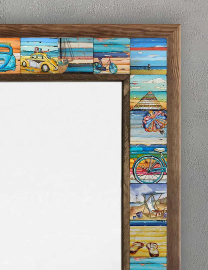 California Mosaic Mirror — handmade Turkish mosaic wall mirror