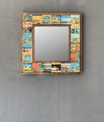 California Mosaic Mirror — handmade Turkish mosaic wall mirror