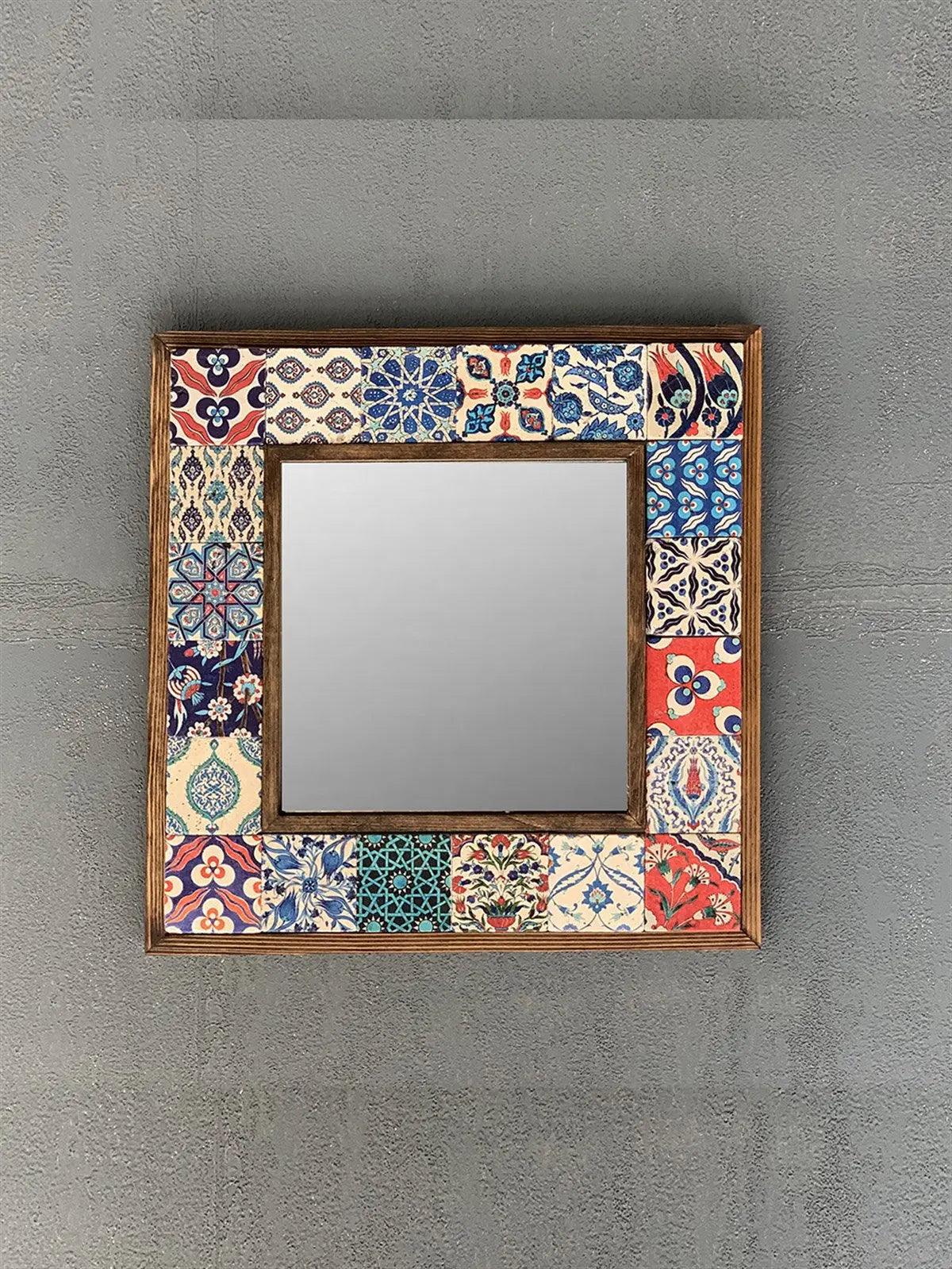 Cancun Mosaic Mirror — handmade Turkish mosaic wall mirror