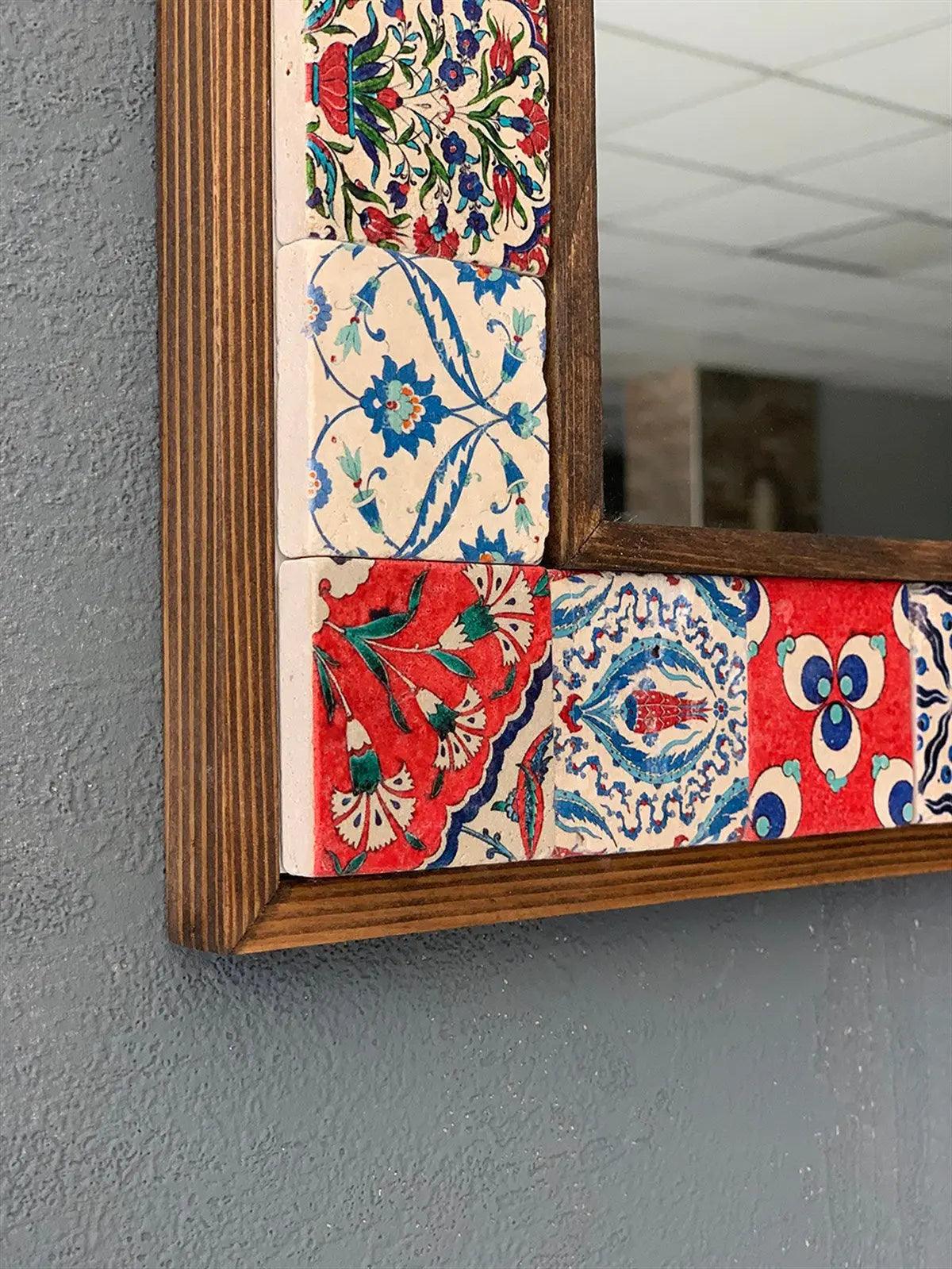 Cancun Mosaic Mirror — handmade Turkish mosaic wall mirror
