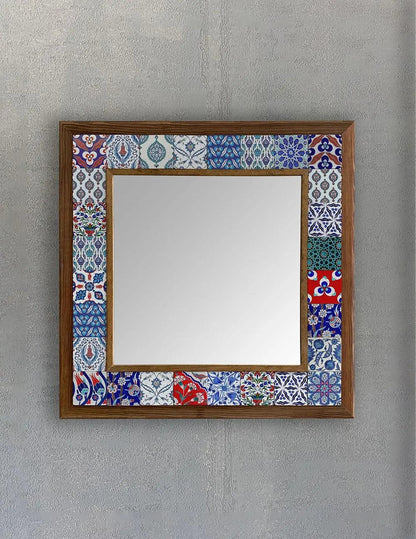 Cancun Mosaic Mirror — handmade Turkish mosaic wall mirror