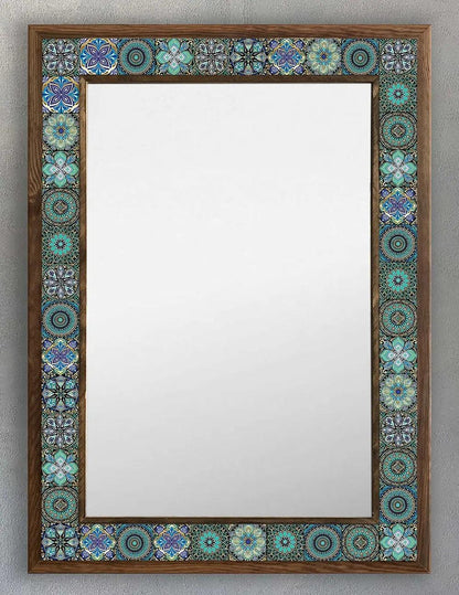 Capri Mosaic Mirror — handmade Turkish mosaic wall mirror