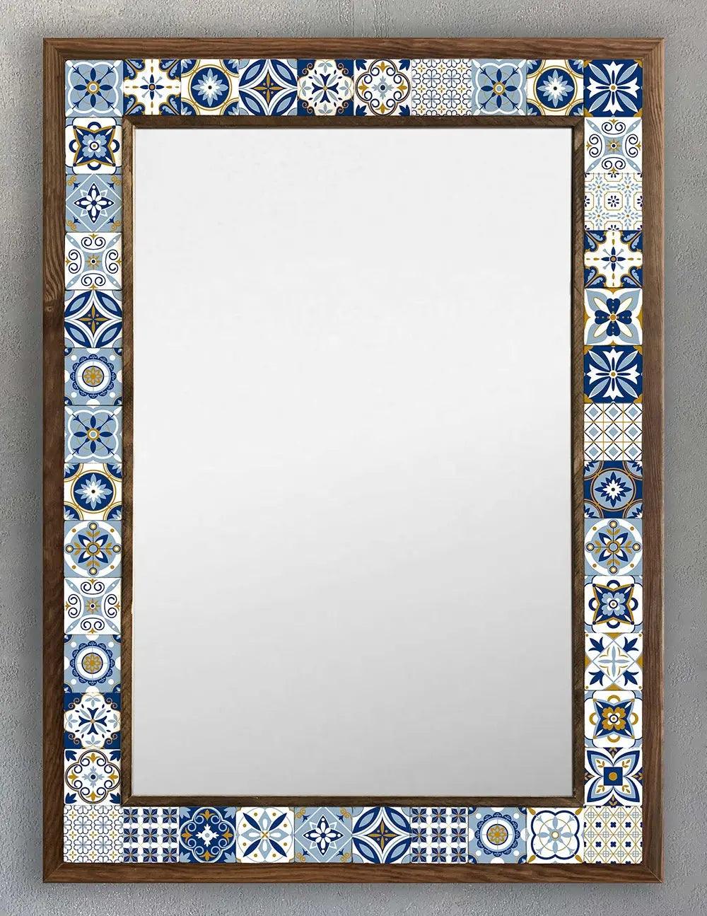Corfu Mosaic Mirror — handmade Turkish mosaic wall mirror
