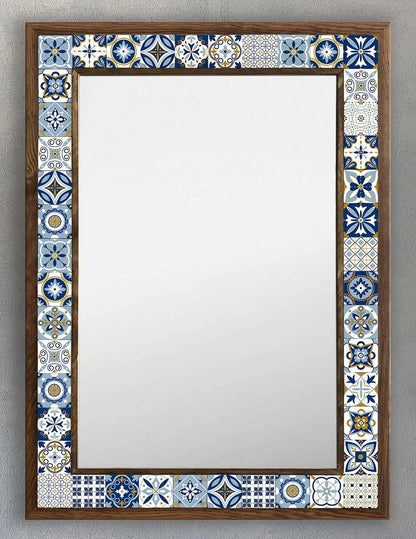 Corfu Mosaic Mirror — handmade Turkish mosaic wall mirror
