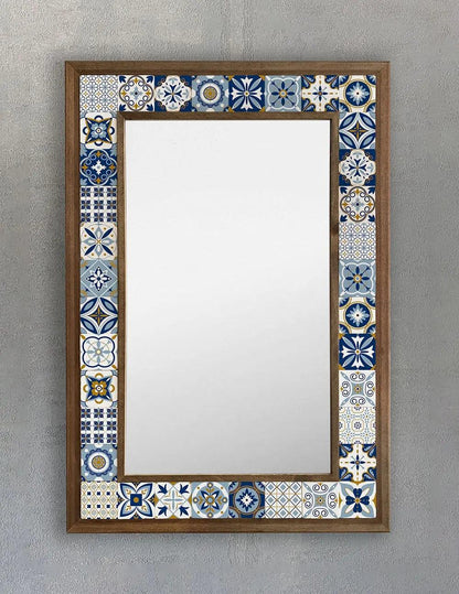 Corfu Mosaic Mirror — handmade Turkish mosaic wall mirror