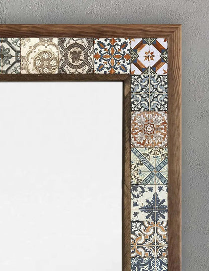 Damascus Mosaic Mirror — handmade Turkish mosaic wall mirror