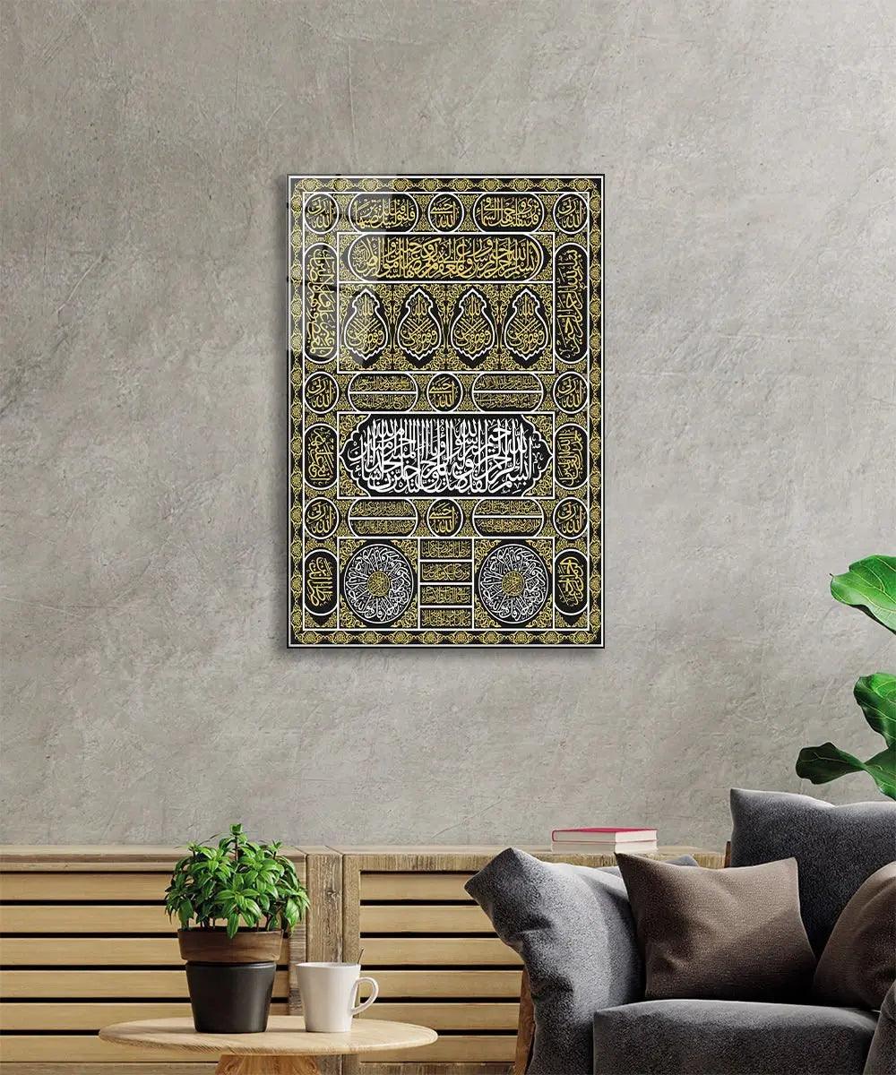 Kaaba Islamic Paintings Tempered Glass Canvas Islamic Décor