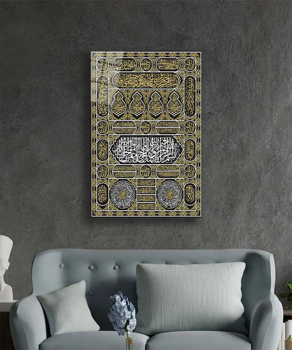 Kaaba Islamic Paintings Tempered Glass Canvas Islamic Décor