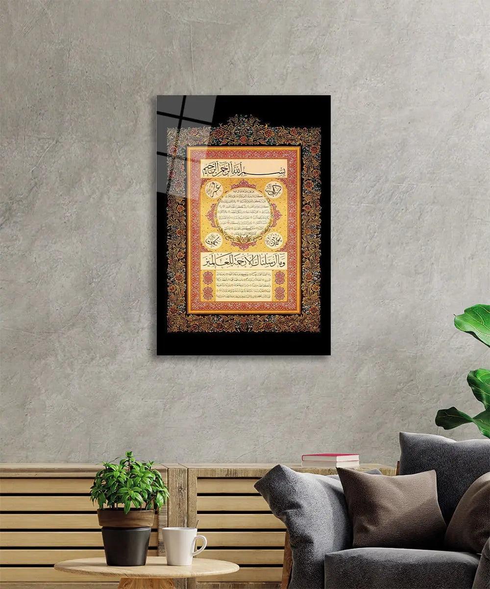 Unique Tempered Glass Wallart Masterpiece - Oriental Boutique 12034 Oriental Boutique