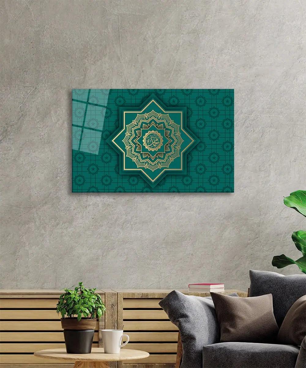 Islamic Glass Canvas Wall Art Muslim Calligraphy Wall Decor