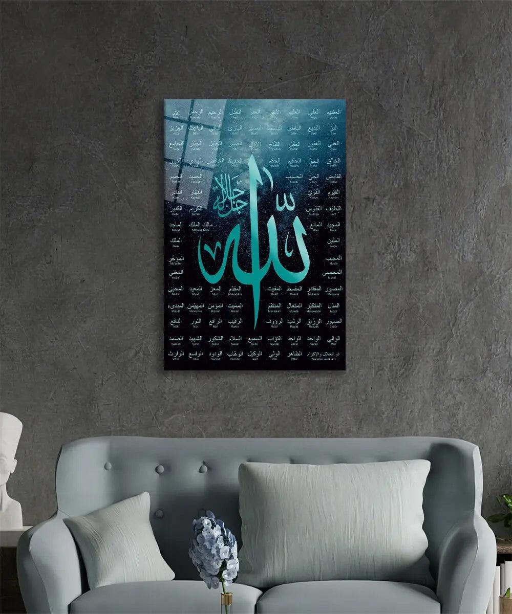 99 names of Allah Calligraphy