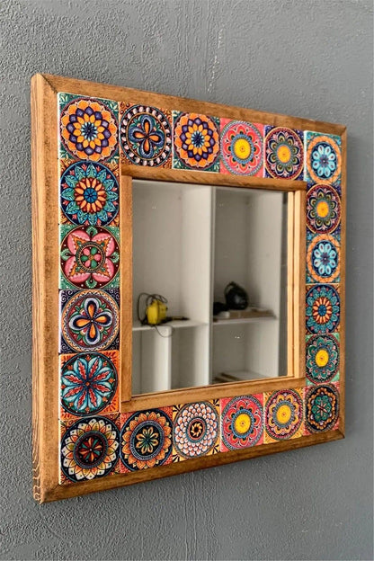 Istanbul Mosaic Mirror — handmade Turkish mosaic wall mirror