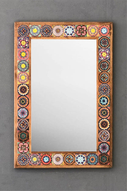 Istanbul Mosaic Mirror — handmade Turkish mosaic wall mirror