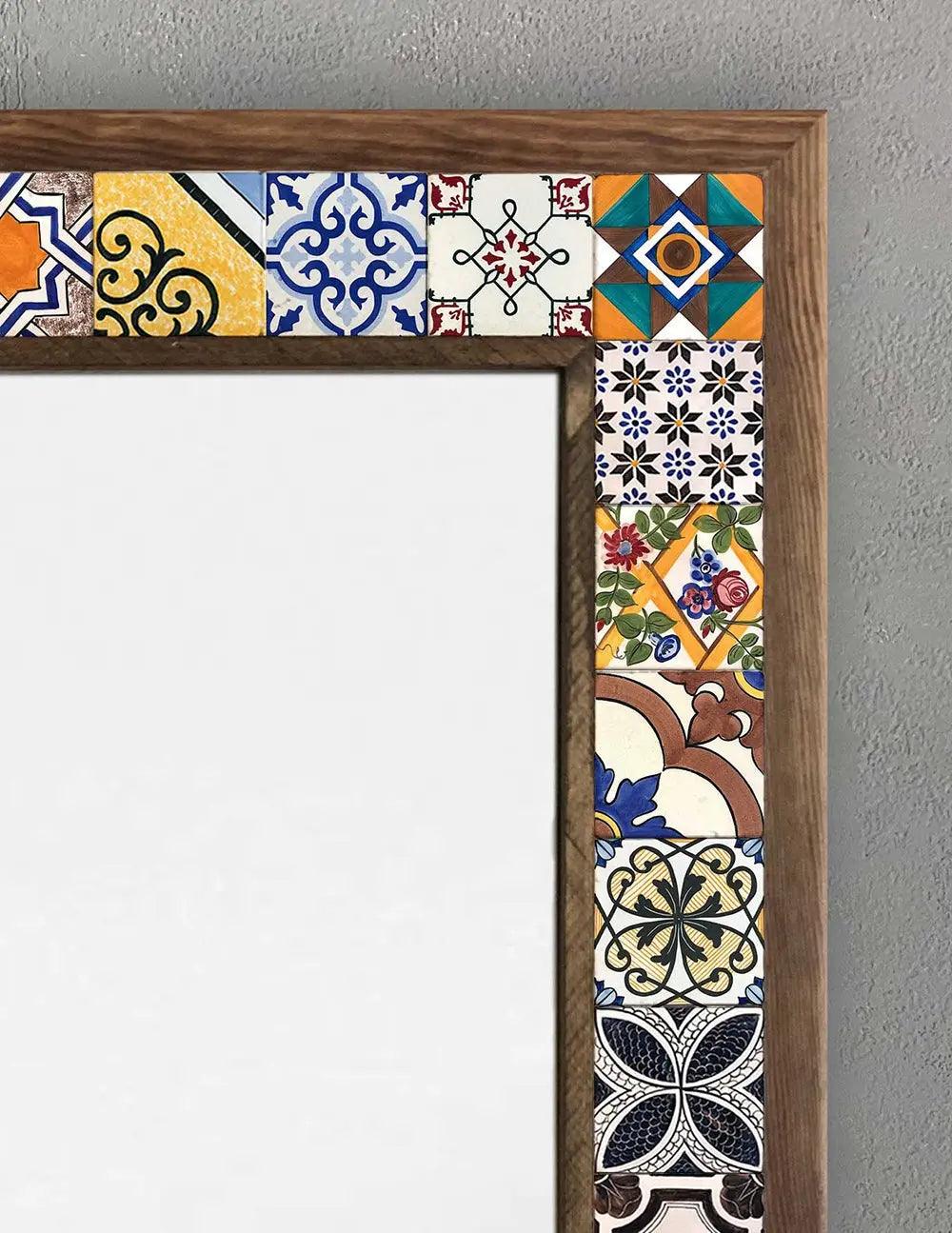 Madrid Mosaic Mirror — handmade Turkish mosaic wall mirror