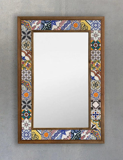 Madrid Mosaic Mirror — handmade Turkish mosaic wall mirror