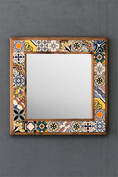 Madrid Mosaic Mirror — handmade Turkish mosaic wall mirror