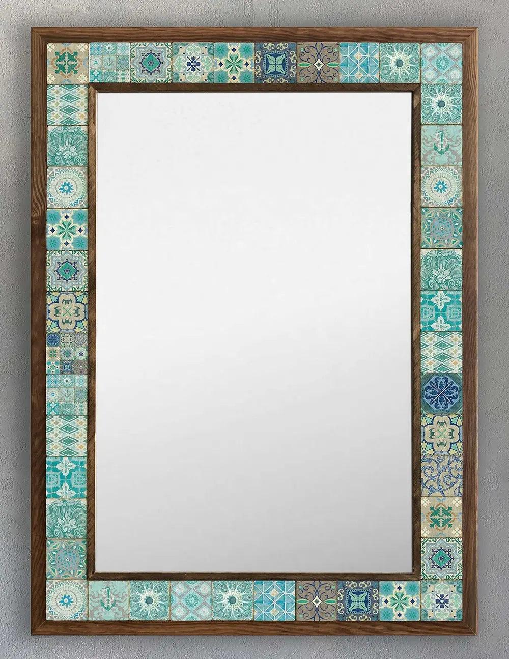 Malibu Mosaic Mirror — handmade Turkish mosaic wall mirror