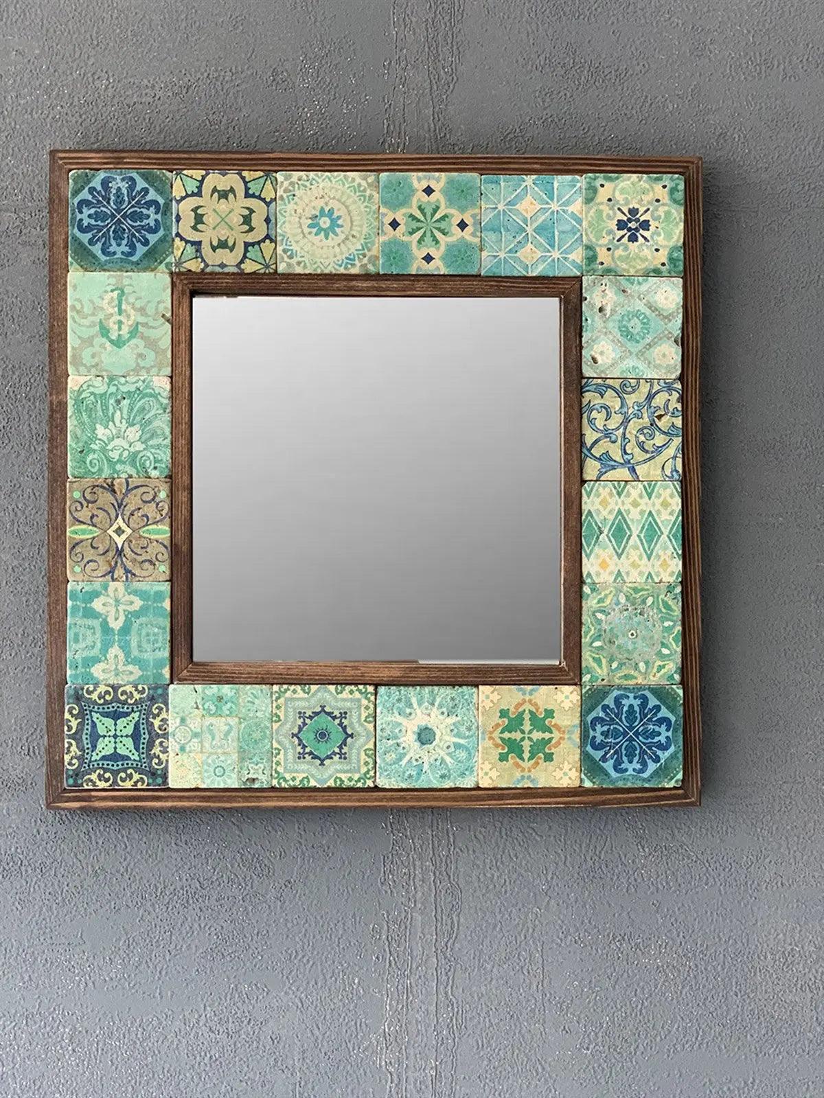 Malibu Mosaic Mirror — handmade Turkish mosaic wall mirror
