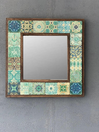 Malibu Mosaic Mirror — handmade Turkish mosaic wall mirror