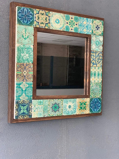 Malibu Mosaic Mirror — handmade Turkish mosaic wall mirror