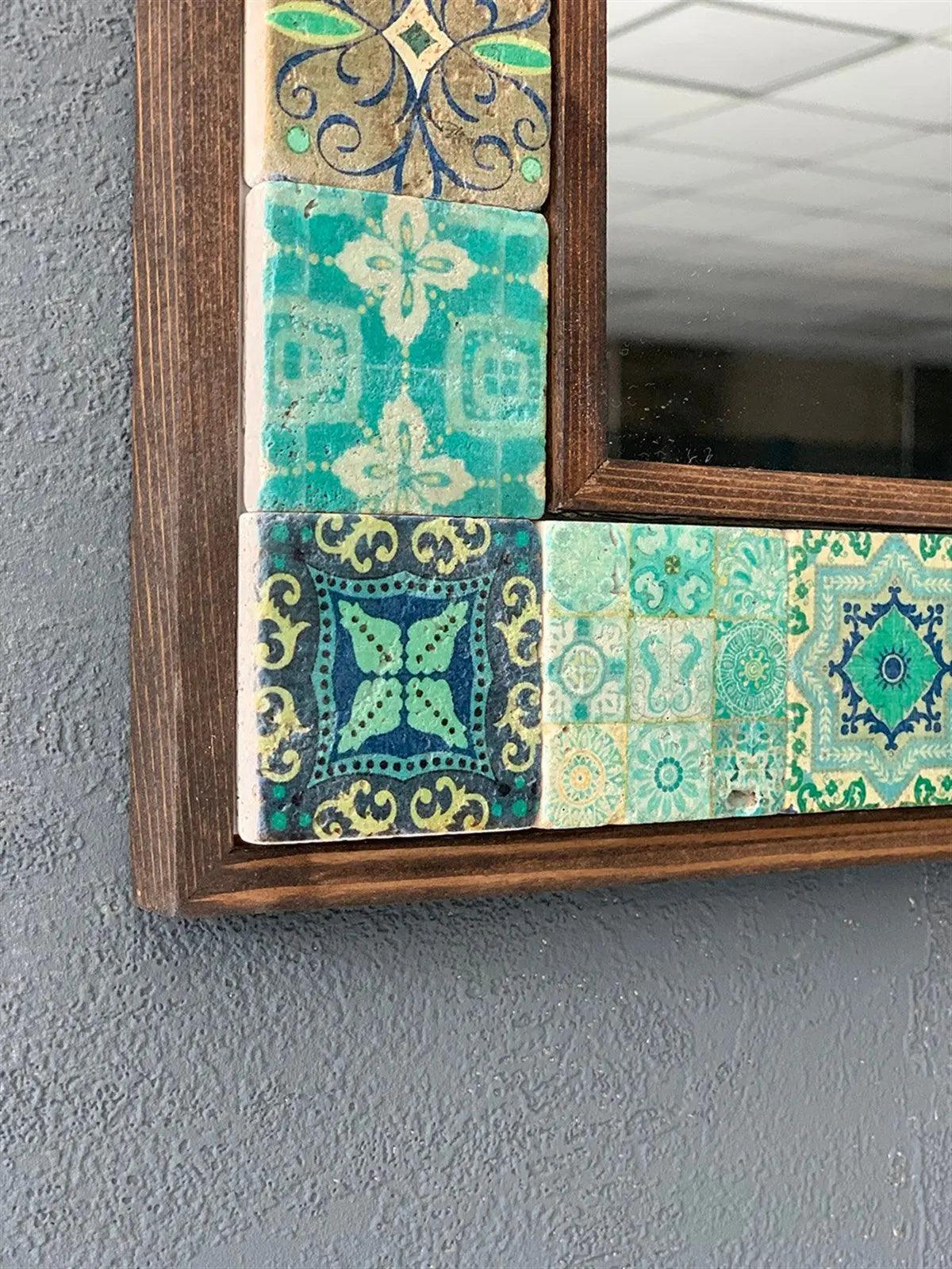 Malibu Mosaic Mirror — handmade Turkish mosaic wall mirror