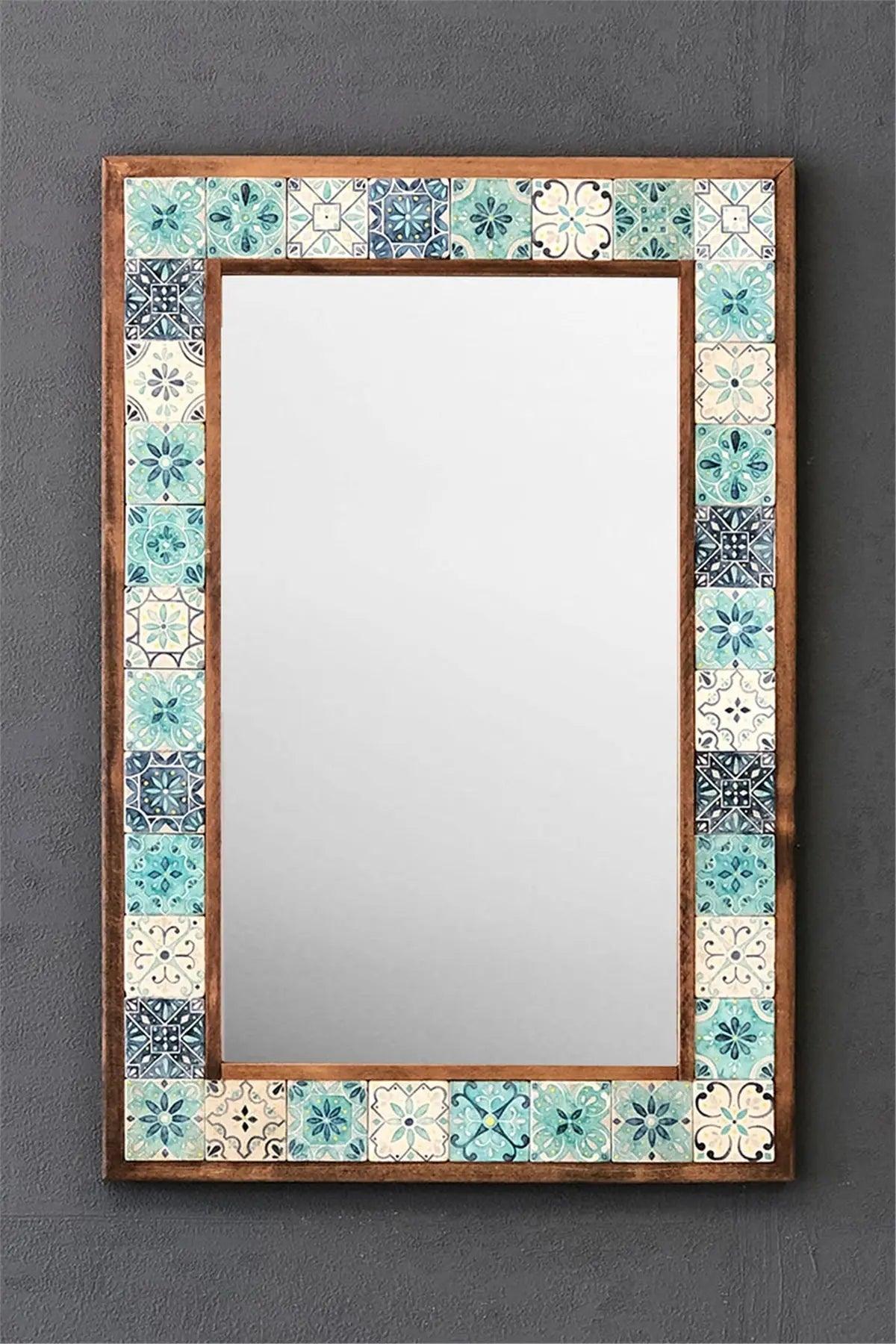Maui Mosaic Mirror — handmade Turkish mosaic wall mirror