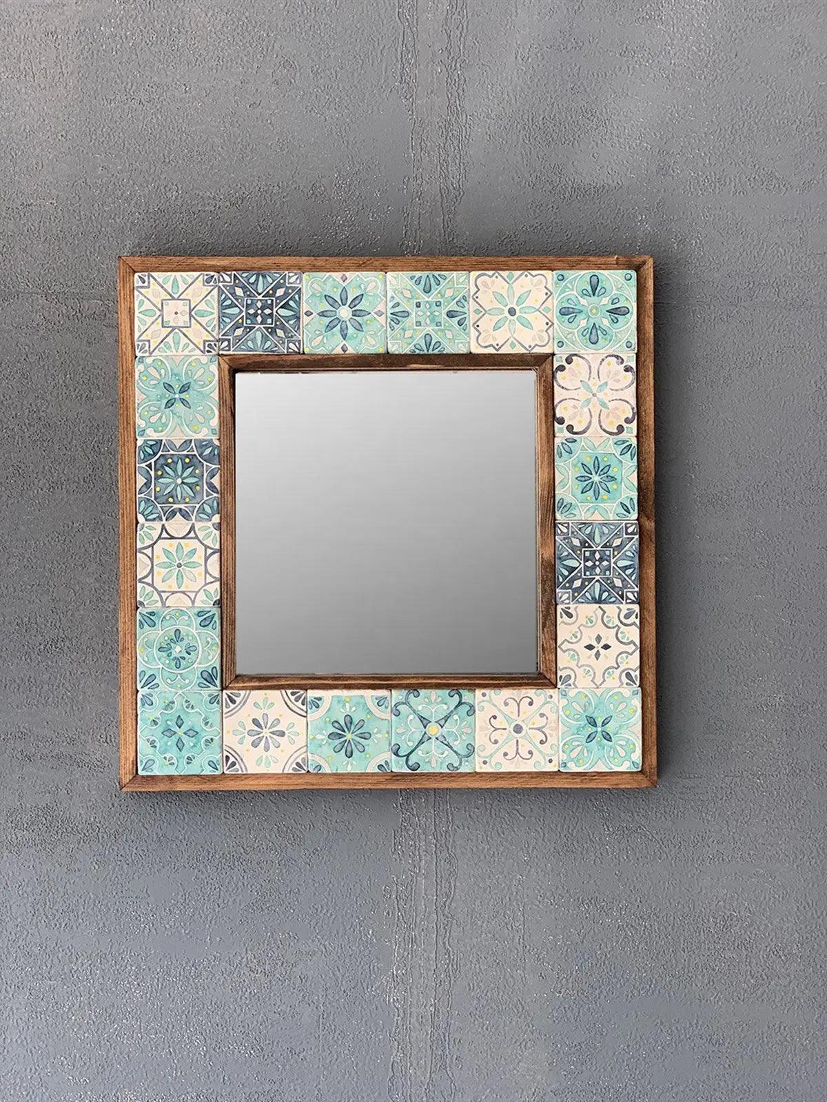 Maui Mosaic Mirror — handmade Turkish mosaic wall mirror